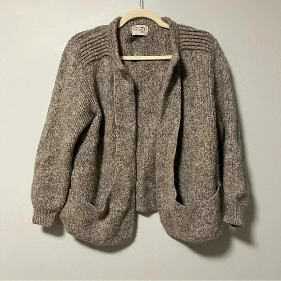 Simply natural alpaca blend open cardigan made in  Peru - Picture 1 of 5